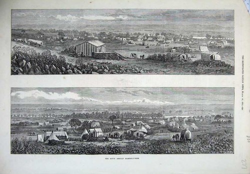 Original old antique print - old,
