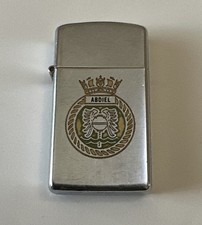HMS ABDIEL Zippo Slim Lighter Rare & Highly Collectible II Zippo II Bradford PA