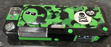 Tinc Green & Black Camouflage Snap Compartment  Pop Out Pencil Case School