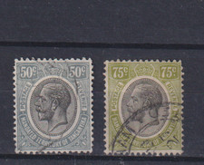 TANGANYIKA ,  1927,  SG100/1 TY6  50c GREY AND 75c OLIVE-GREEN, USED     CV £26+