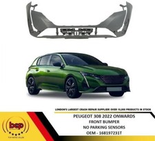 PEUGEOT 308 2022 ON FRONT BUMPER PRIMED NO PARKING SENSORS 
