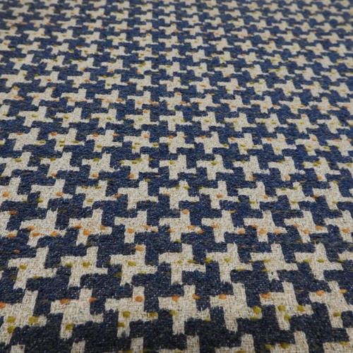 Heavyweight wool geo navy blue - heavyweight,