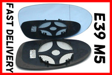 BMW 5 E39 M5 1997-2003  WING MIRROR GLASS BLUE HEATED RIGHT CLIP ON