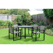 4 Seater Dining Set - Black