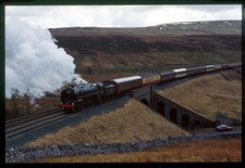 Original 35mm Rail Slide: MAINLINE STEAM: 70000 BRITANNIA: DANDRY MIRE: 1995