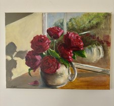 Original Oil Painting of Red