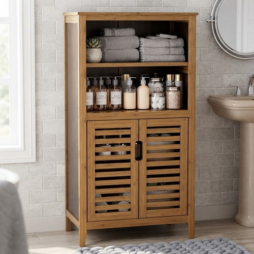 Charming bamboo cupboard with - bamboo,