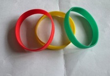  3 X Silicone Wristbands Rubber Plain Reusable For Events Charity Fashion Bands