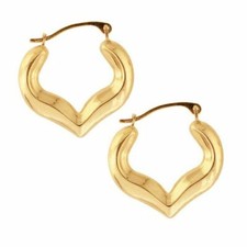 3/4" Polished Half Heart Hoop
