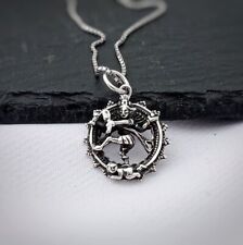 Dancing Shiva pendant in sterling silver, Nataraja Shiva Hindu God charm, Unisex