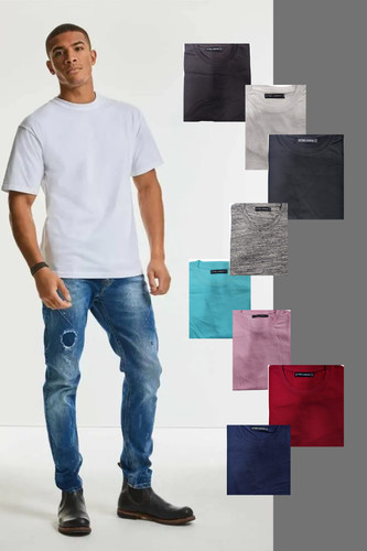 Mens slim fit plain - fit,