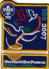Boy Scout Badge 2007 CENTENARY One World One Promise
