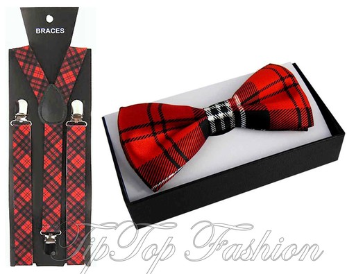 New tartan braces - bow, tie