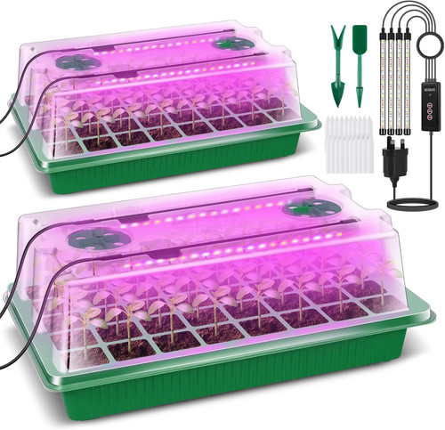 Seed trays with - trays, light,