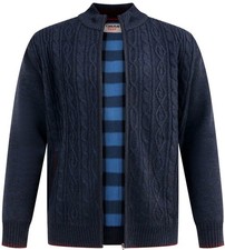 D555 ZIP FRONT CABLE KNIT