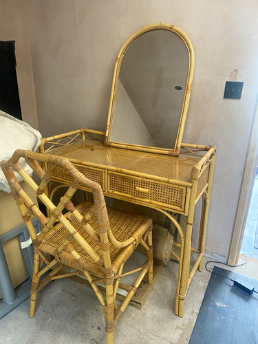 Rattan dressing table with - rattan,