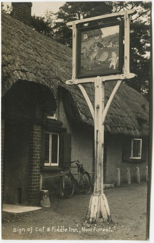 Sign cat fiddle - of,