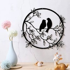 Metal bird tree branch - on,