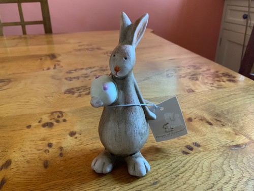 Ceramic easter bunny ornament - ceramic,