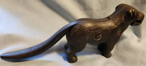 Old vintage cast iron dog - 9",