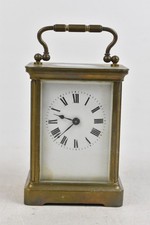 VINTAGE FRENCH A.C.C. MECHANICAL CARRIAGE CLOCK, WORKING with winder