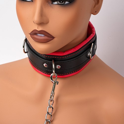 Bondage neck collar padded - collar, pu