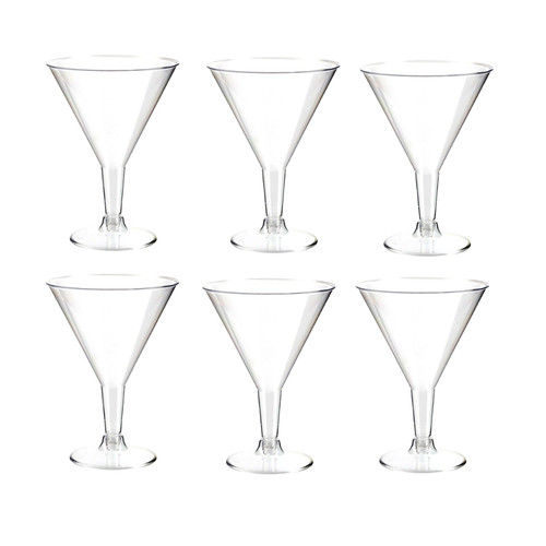 Plastic martini glasses - martini, clear