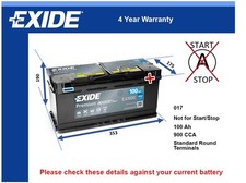 Battery fits BMW 335D 325D 535D 330D 525D X5 650 525 630 635D Exide 017