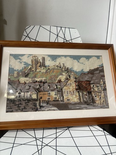 Vintage framed tapestry - vintage,