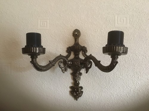 Vintage brass sconce wall - brass,