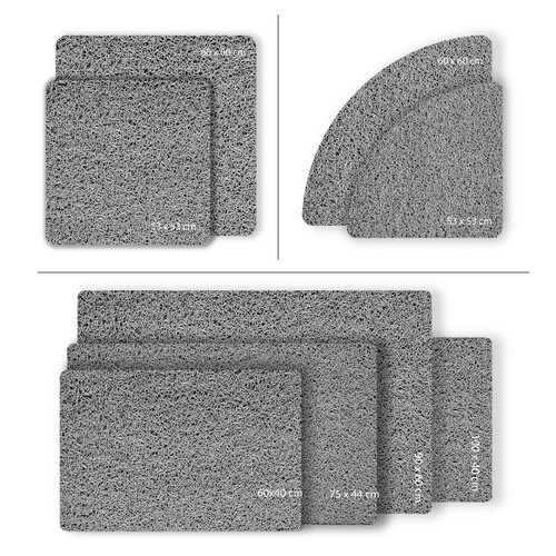 Grey shower mat - grey,