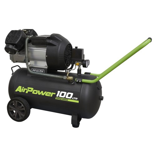 Sealey sac10030ve 100l - 100l, v-twin