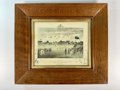 Vintage framed cricket print - framed,