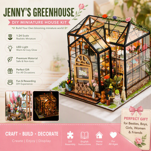 Miniature dollhouse kit diy - dollhouse,