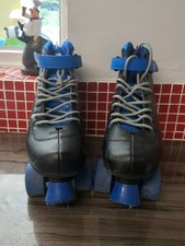 SFR Vision II Quad Roller Skates Size UK 6 Decent Condition Black And Blue