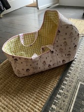 Handsewn Doll's Carrycot, Cotton, Excellent Condition