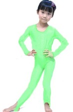 Kids Long Sleeve Dance Gymnastics Catsuit All In One Unitards Leotard Lycra