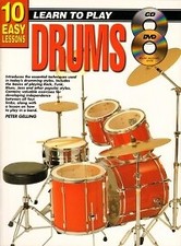 10 EASY LESSONS Drums Book +