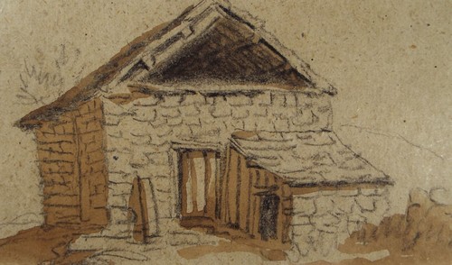 Original watercolour stone - original, 'stone