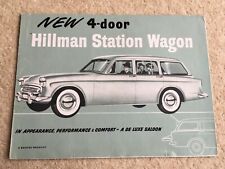 C1950s VINTAGE NEW 4-DOOR HILLMAN STATION WAGON CAR SALES BROCHURE