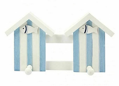 Shabby blue white coastal - blue, &