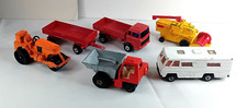 Vintage 1970s/80s Corgi Matchbox 5 Vehicles Roller Truck Camper Van