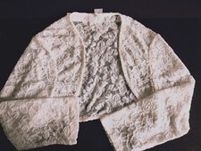 BRIDAL IVORY LACE BOLERO WEDDING COVER UP DEBUT DEBENHAMS - NEW - SIZE 10 (GC)