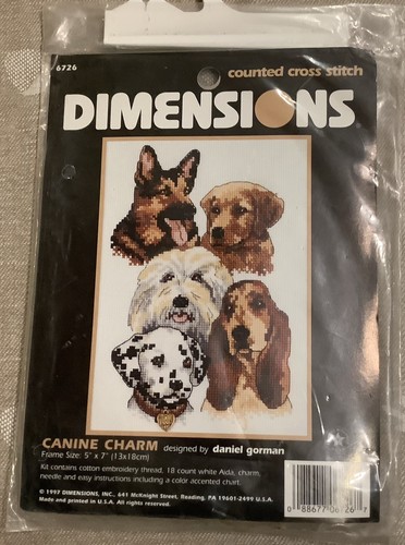 Dimensions canine charm - canine,