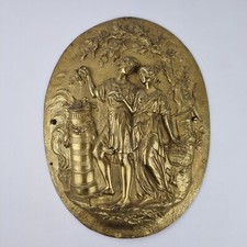 Antique Gilt Bronze Relief