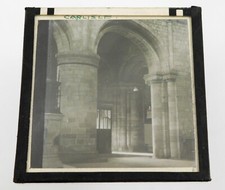 Antique B&W Magic Lantern Slide Interior Carlisle Cathedral Cumbria c1920