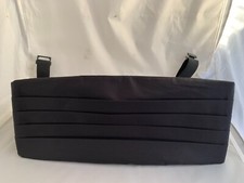 Mens Black 5 Front Pleats Poly