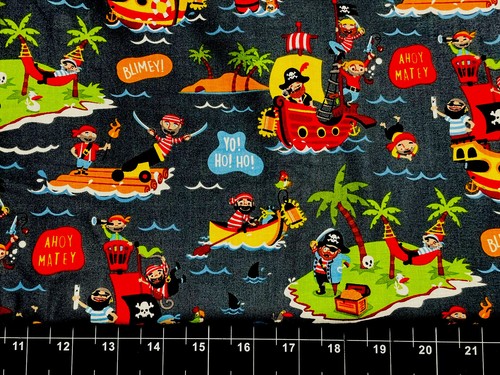 Fat quarter x21 - 18"x21", pirate