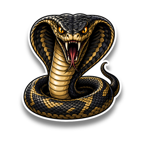 Angry cobra snake cartoon - angry,