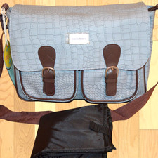 NEW £75 GREY CROC MOC FAUX